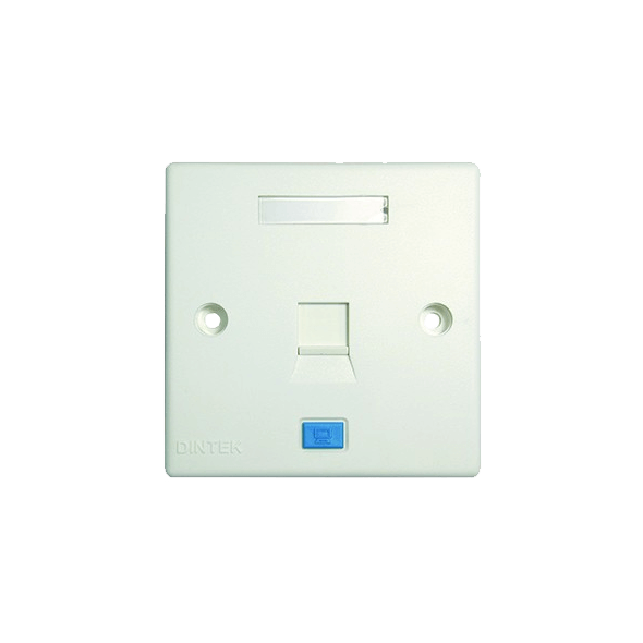 1 Port UK Style Wall Plate With Shutter