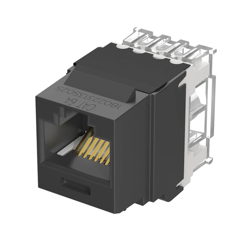 Panduit UTP RJ45 Cat 6A Keystone Punchdown Jack Module, BL 2 110079876 1